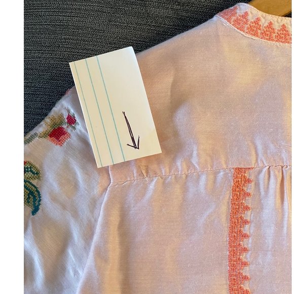 Sundance Embroidered Top ~ soft silk blend ~ floral boho "Gisela" - Picture 9 of 9